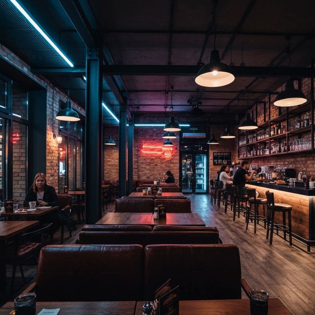 The neon-lit interior of the Boba Chummy Guzape flagship